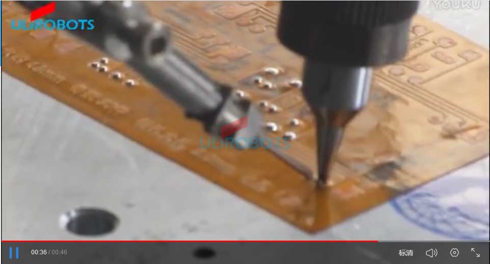 ULIROBOTS由力软板自动焊锡机焊锡视频